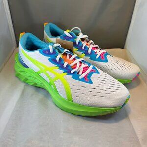 Asics Novablast 2 Flytefoam White/Safety Yellow Men's Size 12 1011B418-100 NWB